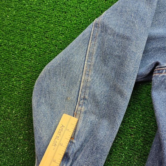 Faded Glory Denim Jacket Womens Large Blue Button Up Vintage Western Cowboy - Picture 10 of 12